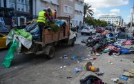 فضلات نفايات بلديات تونس إضراب