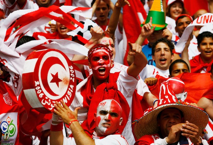 الجمهور التونسي في مباراة تونس وأوكرانيا مونديال 2006