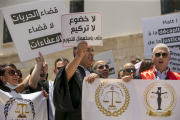 احتجاجات قضاة في تونس
