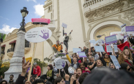 وقفة احتجاجية ضد العنف ضد المرأة تونس