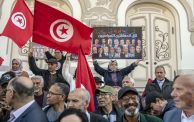 تحرك احتجاجي سابق داعم للموقوفين من المعارضة في تونس