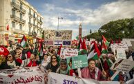 مسيرة في تونس إحياءً لليوم العالمي للتضامن مع الشعب الفلسطيني