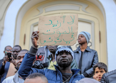 صورة من تحرك احتجاجي سابق للإيفواريين في تونس 