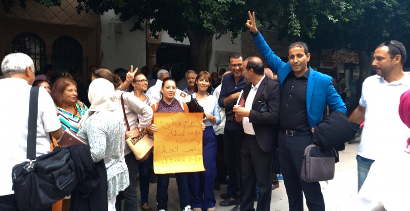 حملة من التضامن الواسع إثر إحالة محامين على أنظار التحقيق في تونس (صور قمر الزمان الخالدي/الترا تونس) 