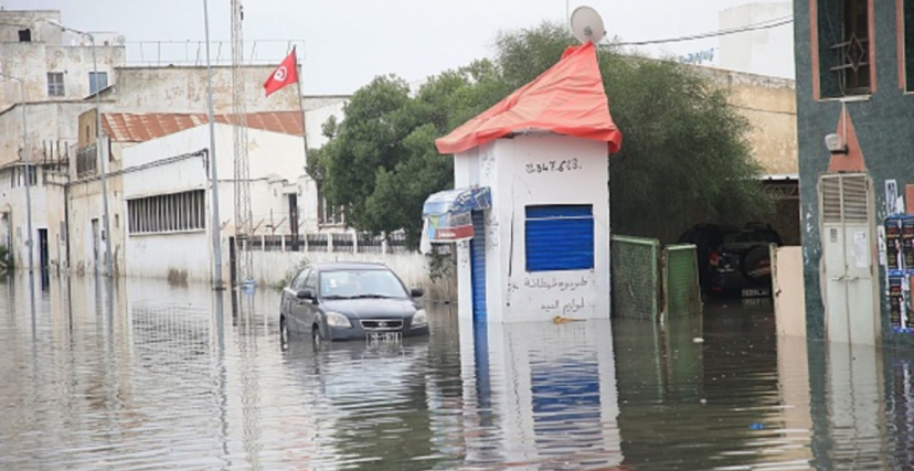 صورة أرشيفية لفيضانات في تونس