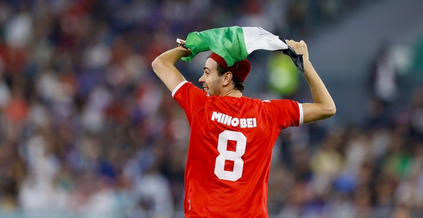 علم فلسطين مباراة تونس وفرنسا 