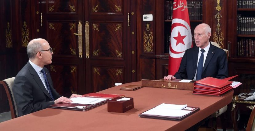  قيس سعيّد ووزير الخارجية التونسي