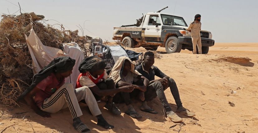 مهاجرون هجرة الحدود التونسية الليبية 