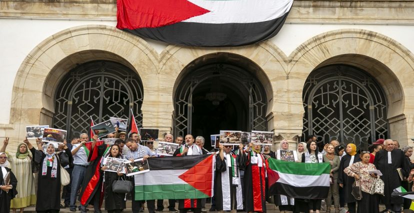 محامو وقضاة تونس يدعمون غزة 