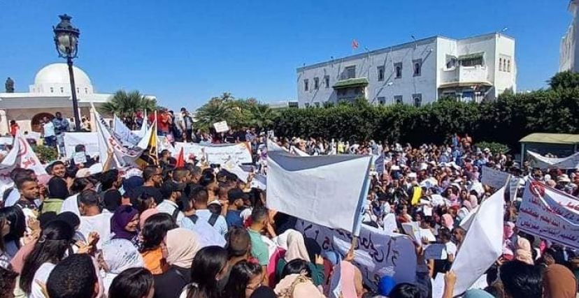 المعلمون في تونس في يوم غضب 
