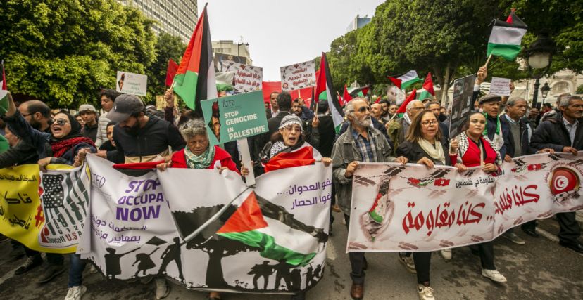 فلسطين احتجاجات تونس