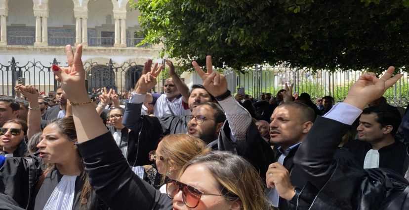 محاماة محامون وقفة احتجاج تونس الترا تونس